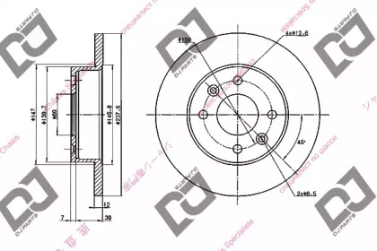 Тормозной диск DJ PARTS BD1865